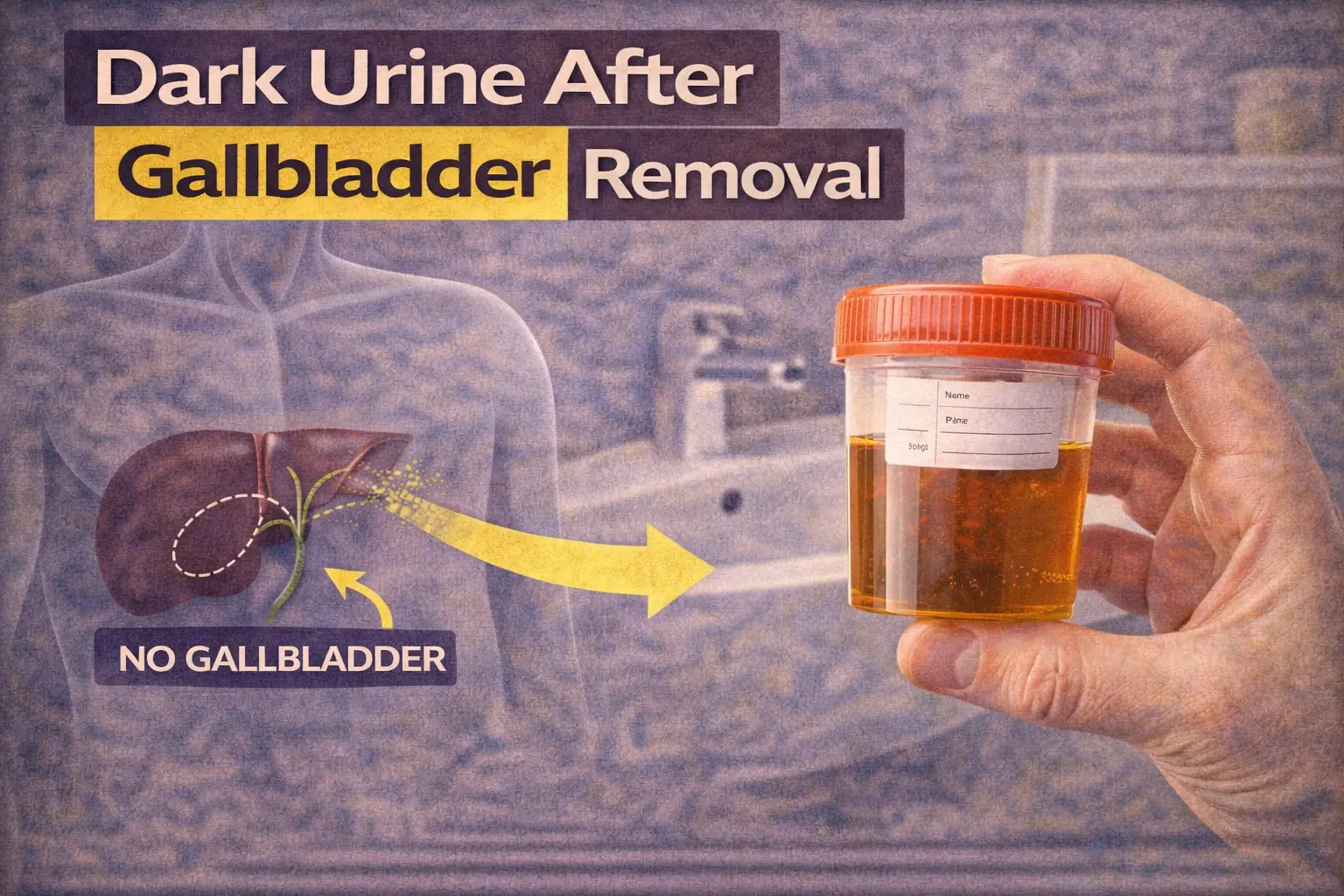 Dark Urine After Gallbladder Removal (UK): Dehydration vs Jaundice (When to Worry)