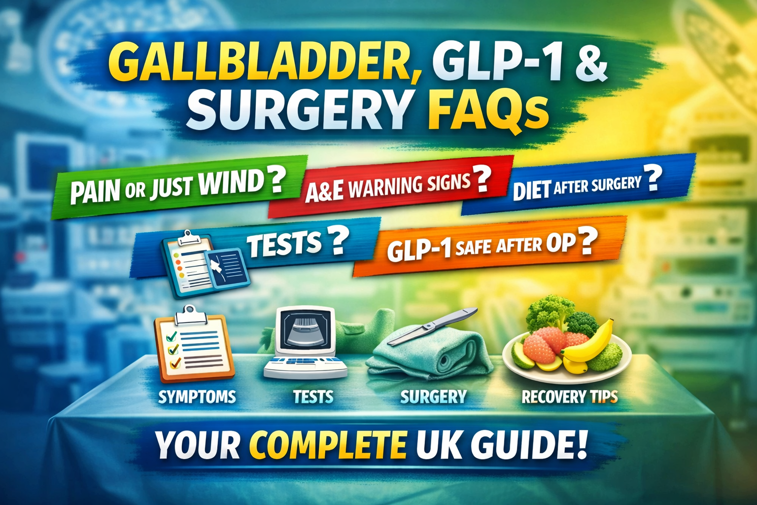 The Ulimate GLP-1, Gallstones & Emergency Cholecystectomy FAQ (UK): Symptoms → A&E → Recovery → Diet