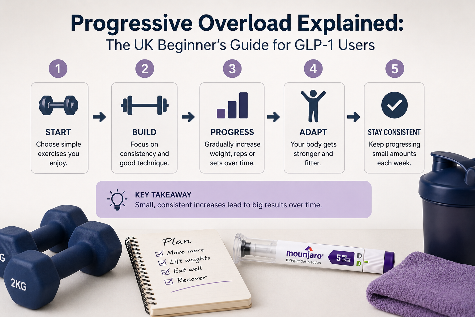 Progressive Overload Explained: The UK Beginner’s Guide for GLP-1 Users