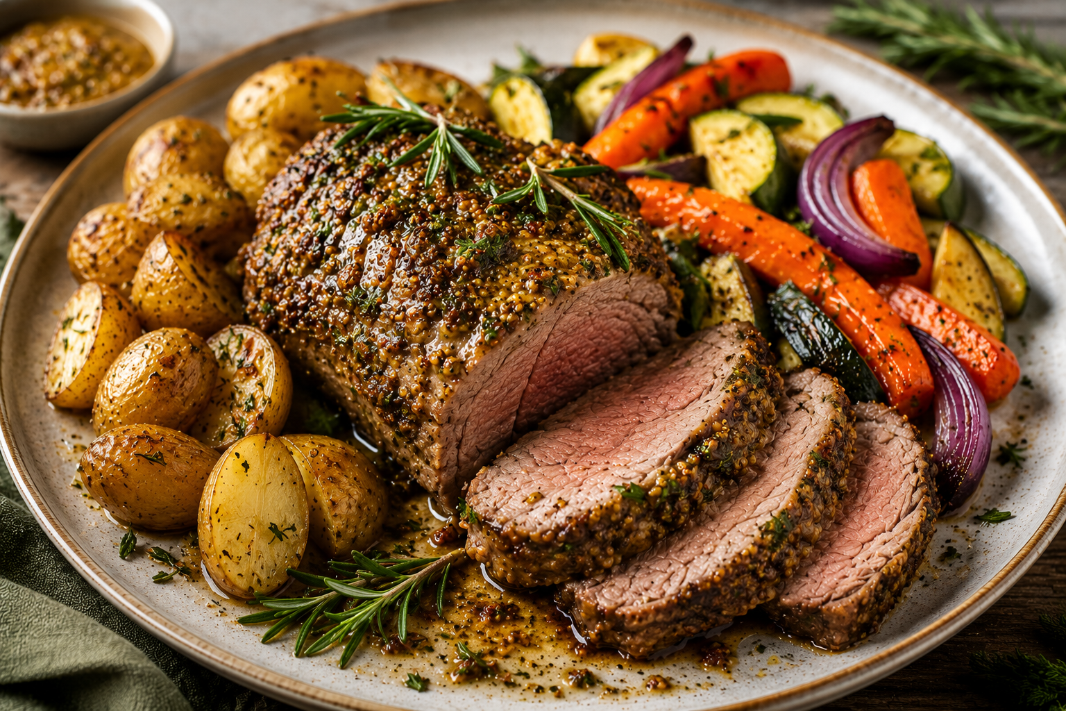 Rosemary & Mustard Lamb: A Special-Occasion 36g-Protein GLP-1 Dinner