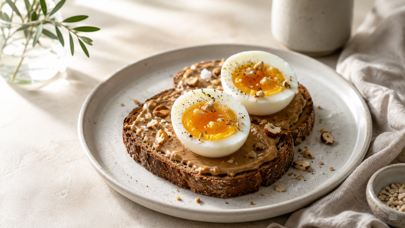 Nutty Eggs on Rye: Soft-Boiled Eggs & Nut Butter for a Balanced GLP-1 Breakfast