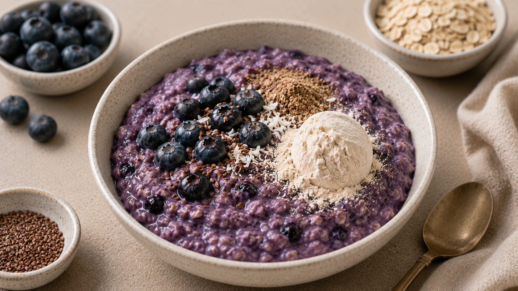 ‘Purpled’ Porridge: A 24g-Protein Warm Breakfast for Cold GLP-1 Mornings